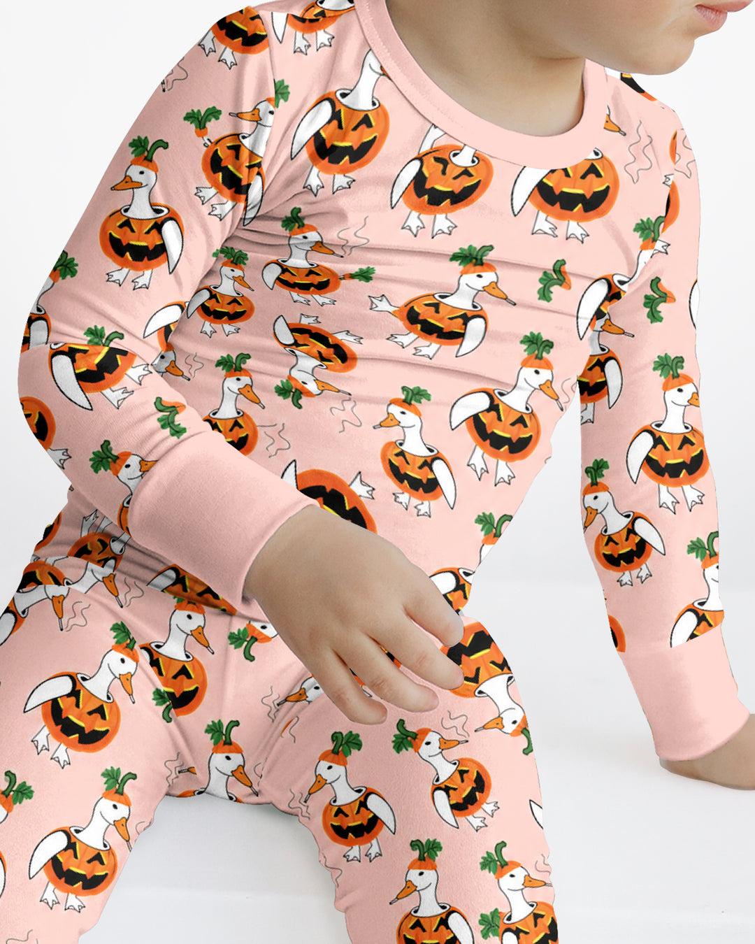 Spooky Duckling Waddle Bamboo Two Piece Long Sleeve Pajama Set