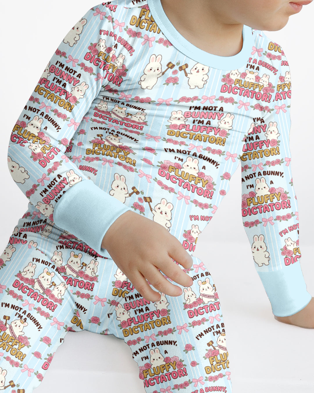 Bossy Bunny Bamboo Two Piece Long Sleeve Pajama Set