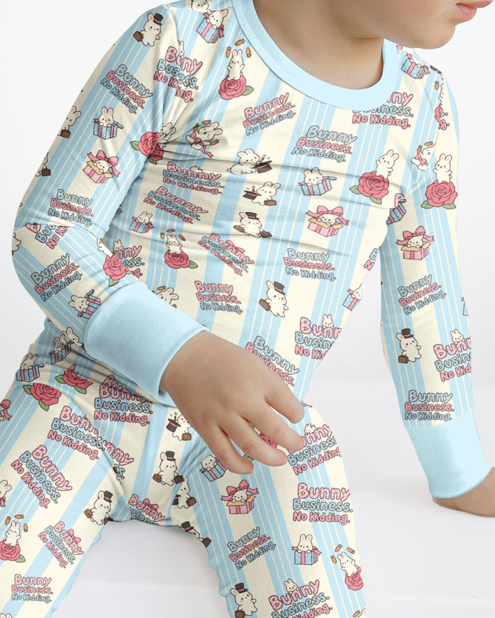 Boss Bunny Bamboo Two Piece Long Sleeve Pajama Set