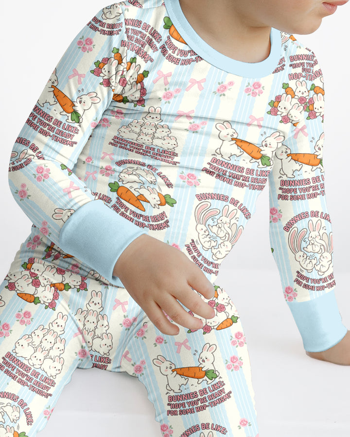 Hop-timism Bamboo Two Piece Long Sleeve Pajama Set