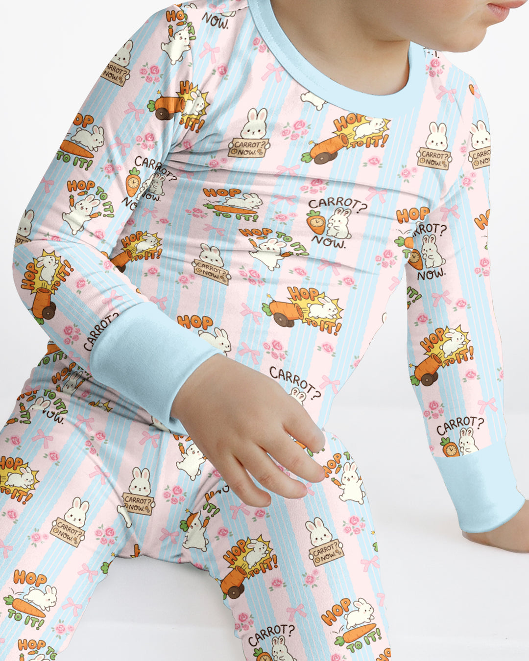 Carrot Rush Bamboo Two Piece Long Sleeve Pajama Set