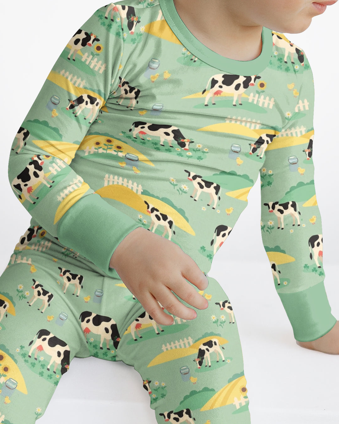 Pasture Sunlit Waltz Bamboo Two Piece Long Sleeve Pajama Set