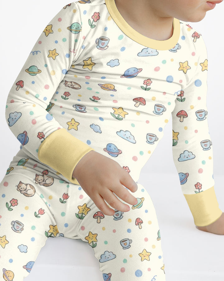 Lazy Cats Universe Bamboo Two Piece Long Sleeve Pajama Set