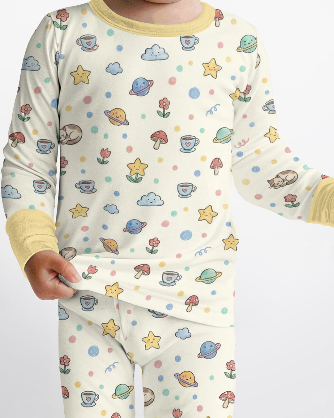 Lazy Cats Universe Bamboo Two Piece Long Sleeve Pajama Set
