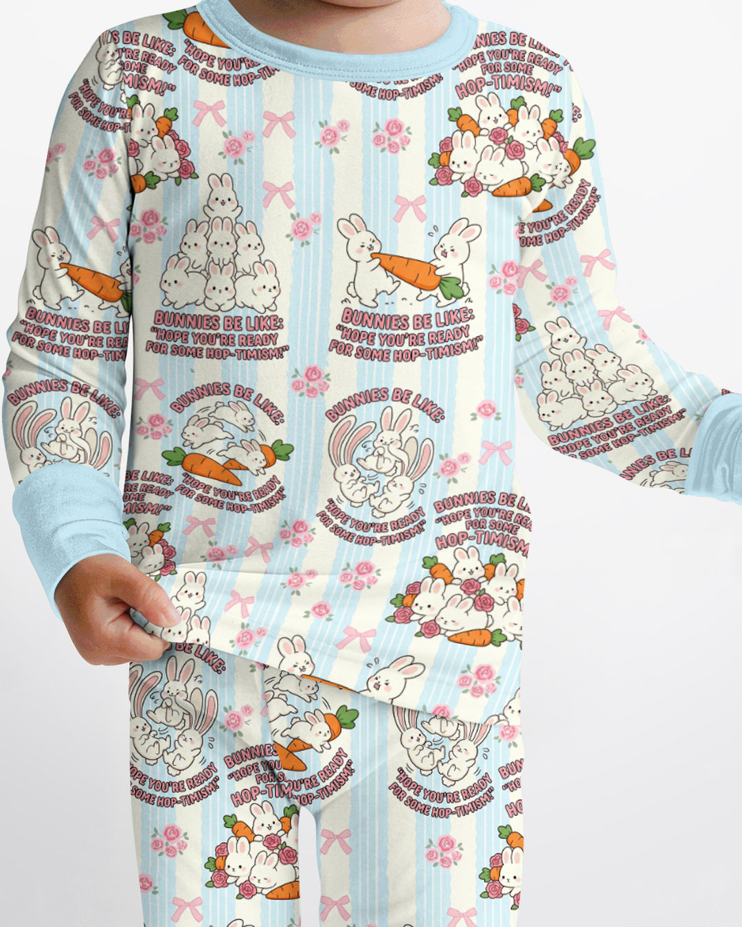 Hop-timism Bamboo Two Piece Long Sleeve Pajama Set