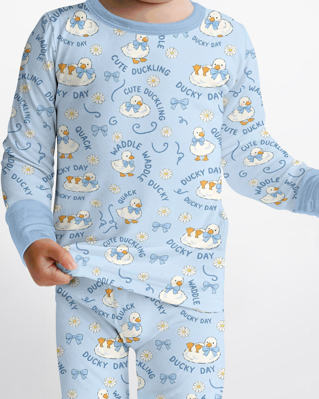 Happy Ducky Day Bamboo Two Piece Long Sleeve Pajama Set