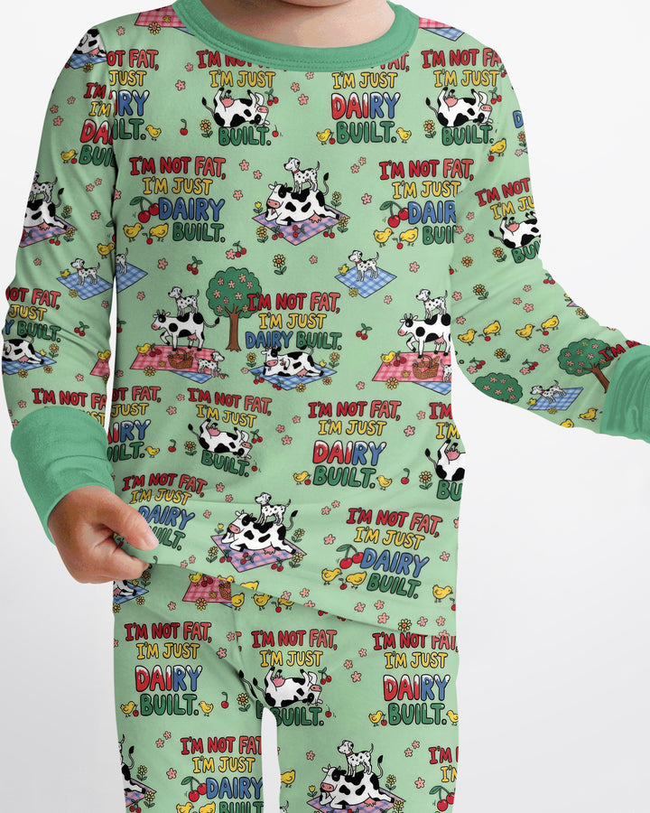 I'm Not Fat I'm Just Dairy Built Bamboo Two Piece Long Sleeve Pajama Set