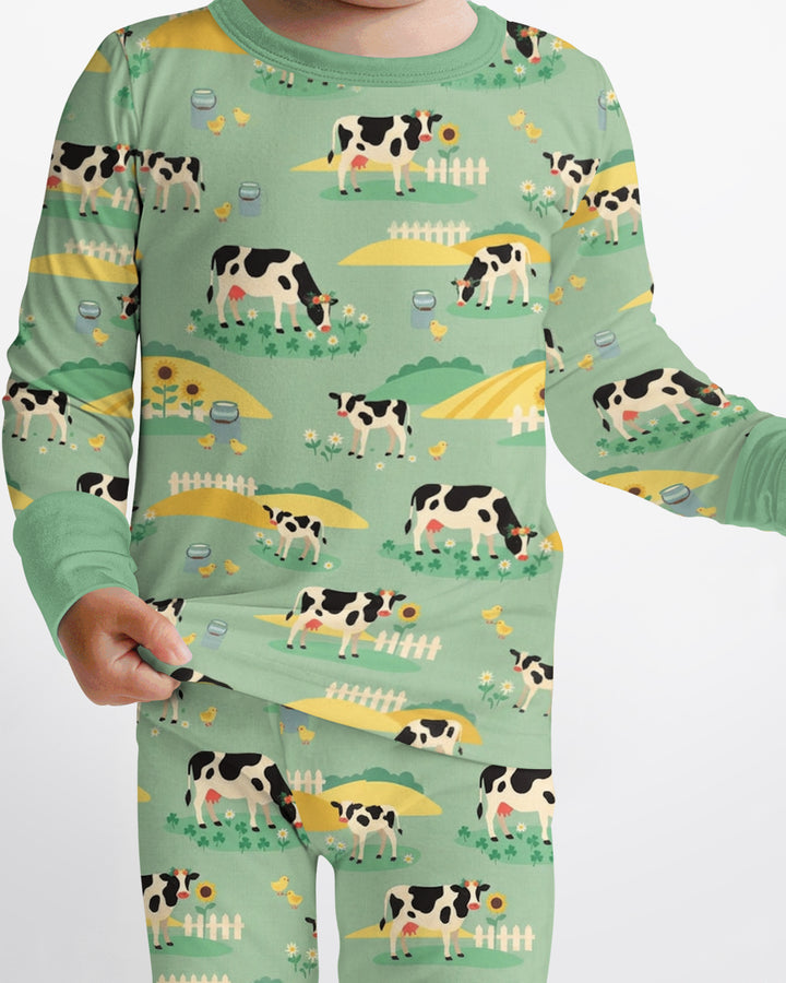 Pasture Sunlit Waltz Bamboo Two Piece Long Sleeve Pajama Set