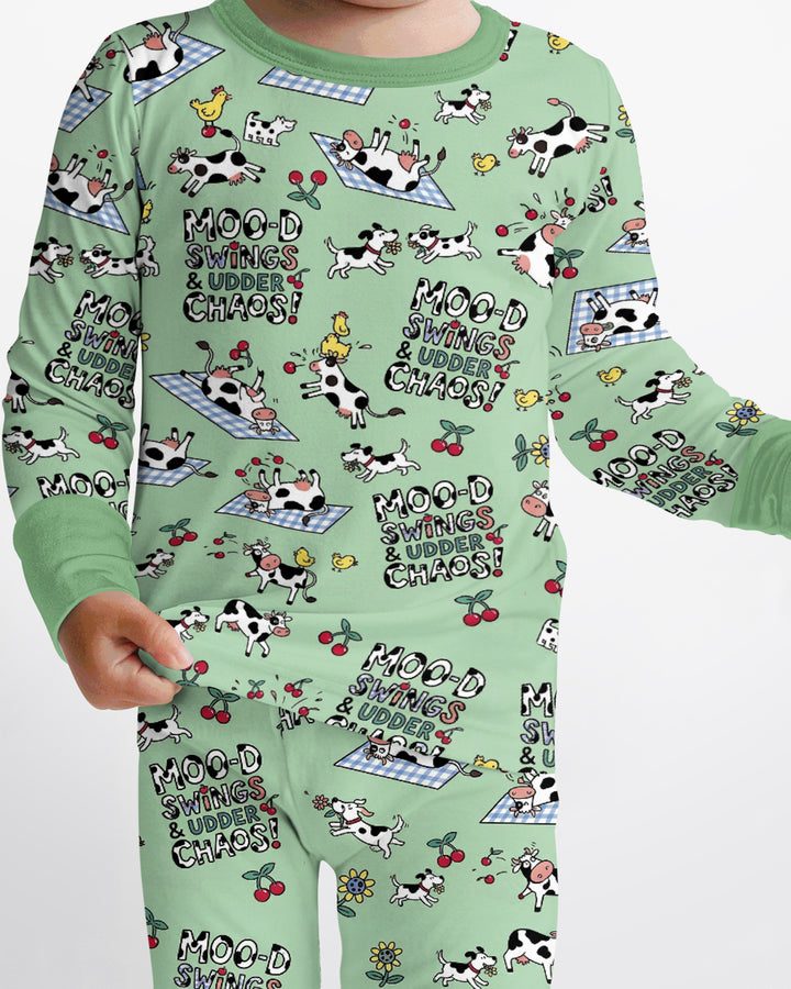 The Udderly Secret Journal Bamboo Two Piece Long Sleeve Pajama Set