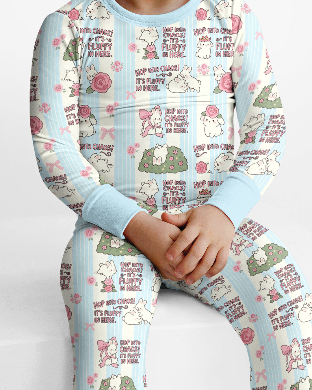 Hop Into Chaos Bamboo Two Piece Long Sleeve Pajama Set