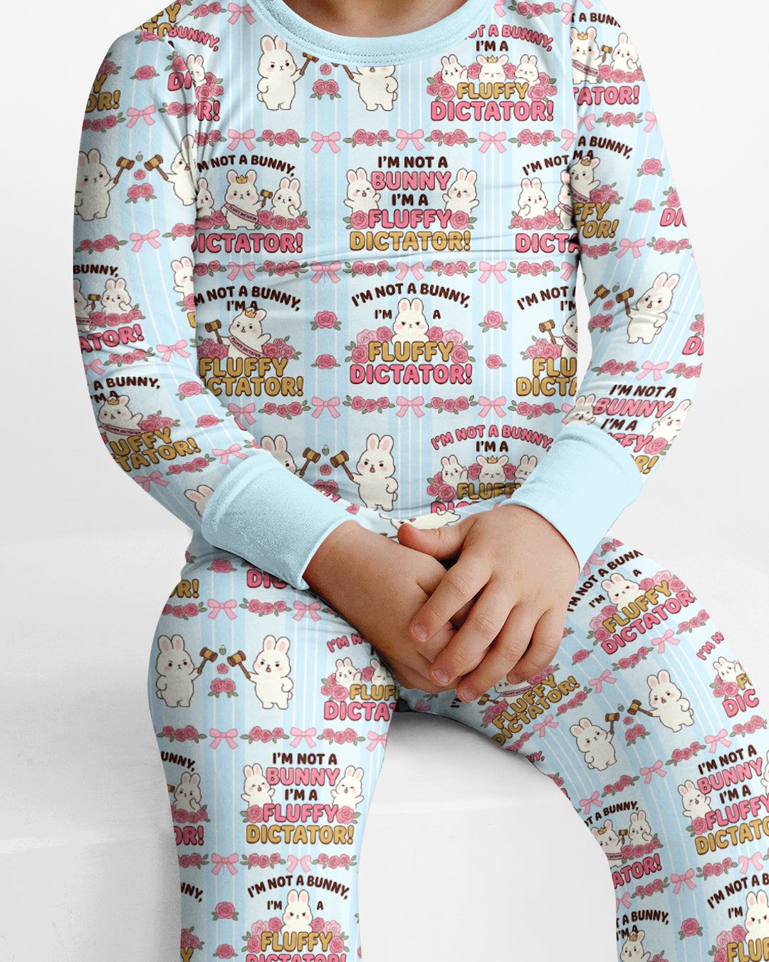 Bossy Bunny Bamboo Two Piece Long Sleeve Pajama Set