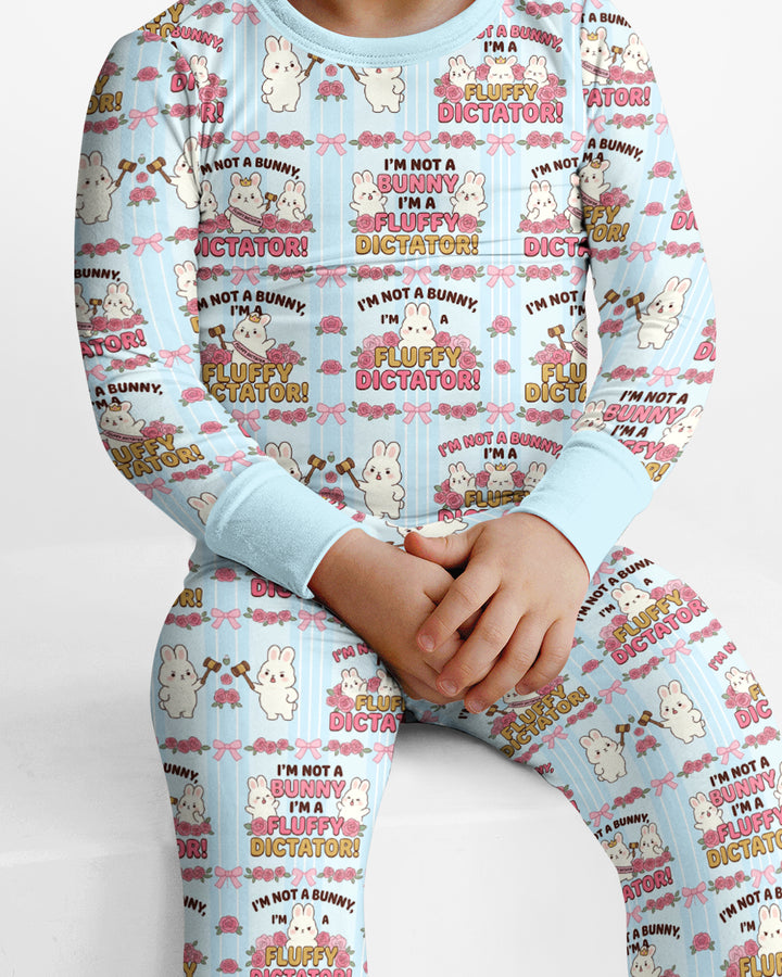 Bossy Bunny Bamboo Two Piece Long Sleeve Pajama Set