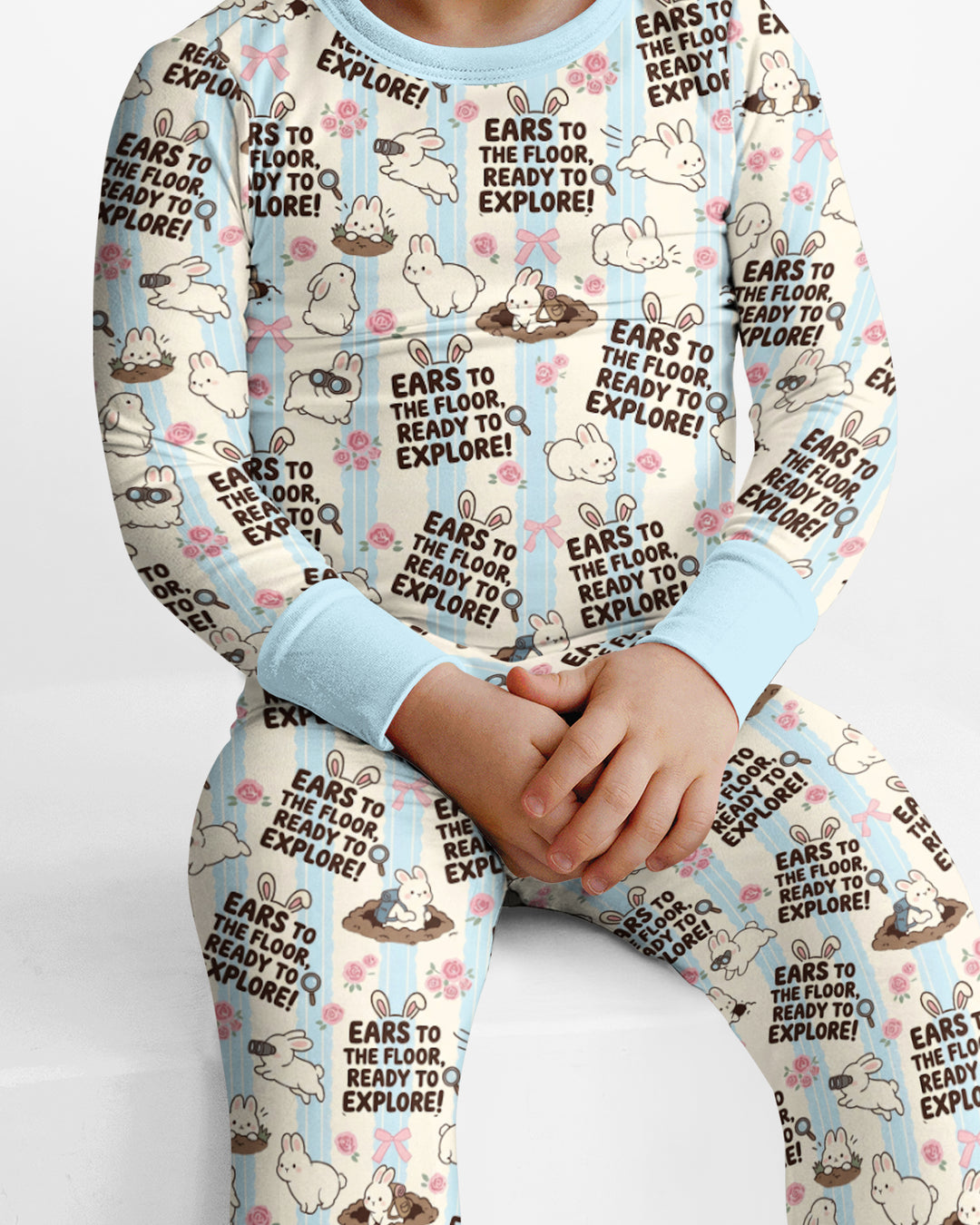 Ears To The Floor Bamboo Two Piece Long Sleeve Pajama Set
