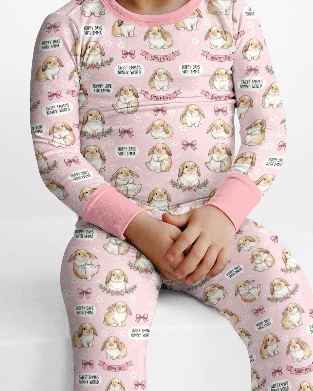 Sweet Bunny Worlds Bamboo Two Piece Long Sleeve Pajama Set