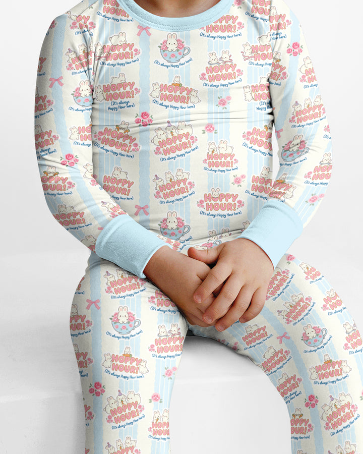 Hoppy Hour Bamboo Two Piece Long Sleeve Pajama Set