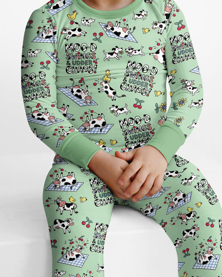 The Udderly Secret Journal Bamboo Two Piece Long Sleeve Pajama Set