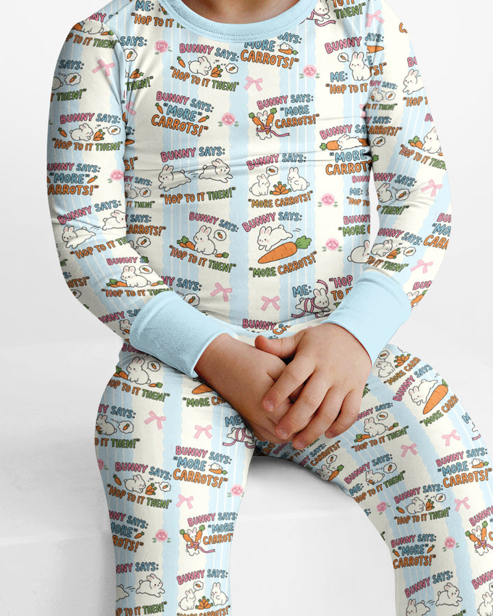 Hop To It Bamboo Two Piece Long Sleeve Pajama Set