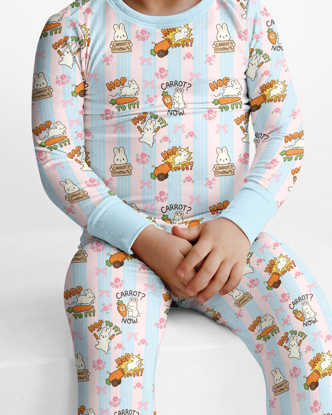 Carrot Rush Bamboo Two Piece Long Sleeve Pajama Set
