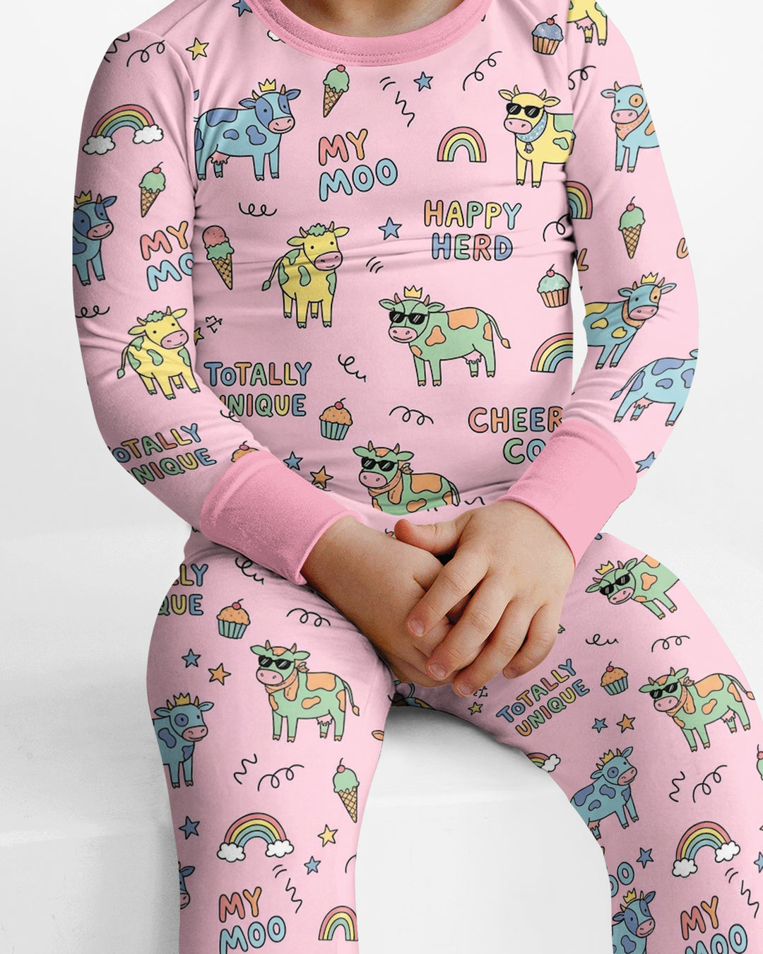 Not Your Ordinary Cow Bamboo Two Piece Long Sleeve Pajama Set