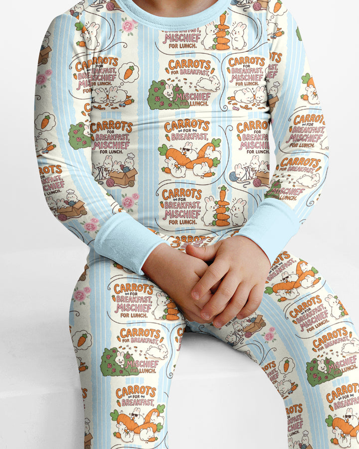 Little Troublemakers Bamboo Two Piece Long Sleeve Pajama Set