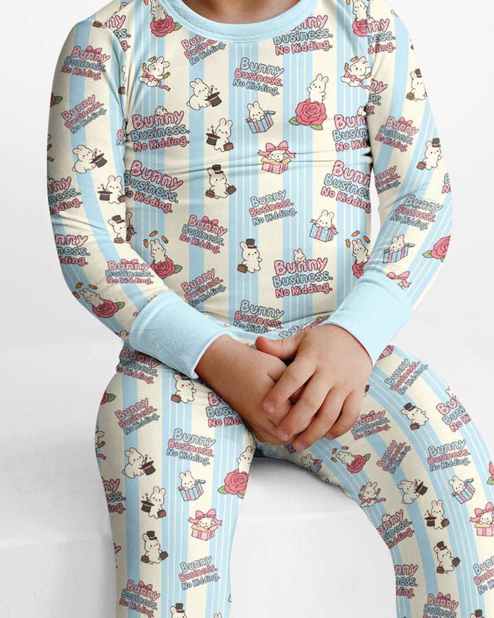 Boss Bunny Bamboo Two Piece Long Sleeve Pajama Set