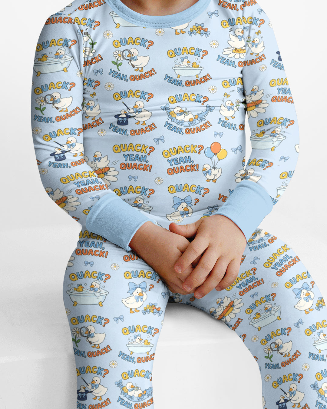 Yeah Quack Show Bamboo Two Piece Long Sleeve Pajama Set