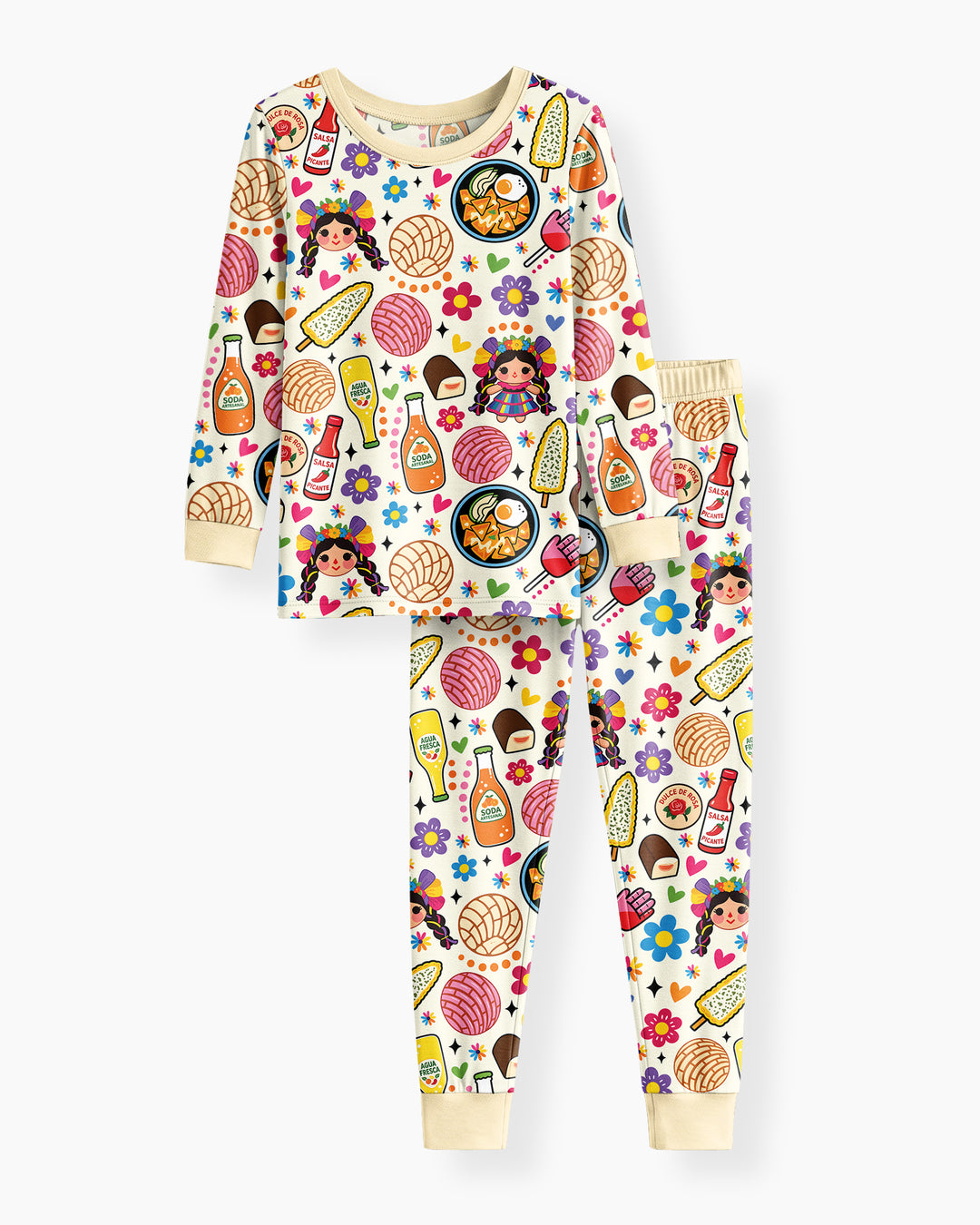 Little Mexican Fiesta Bamboo Two Piece Long Sleeve Pajama Set