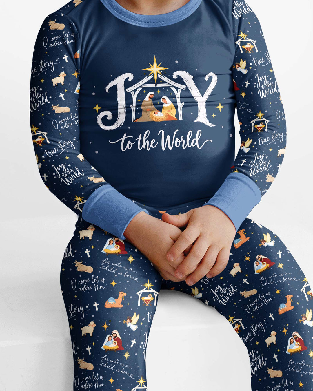 Joy To The World Bamboo Two Piece Long Sleeve Pajama Set