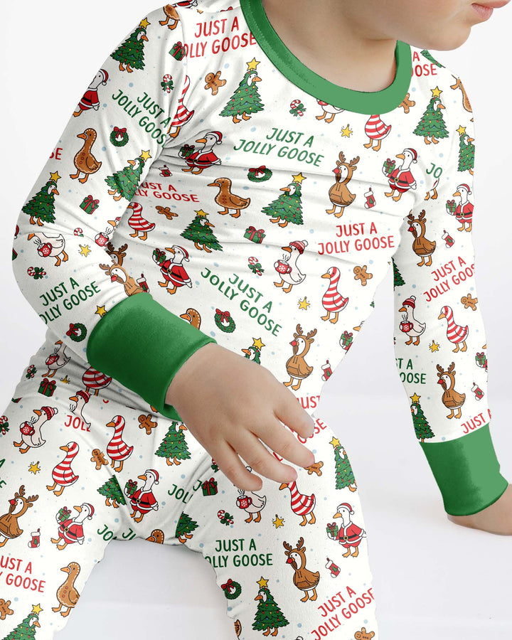 Just A Jolly Goose Bamboo Two Piece Long Sleeve Pajama Set