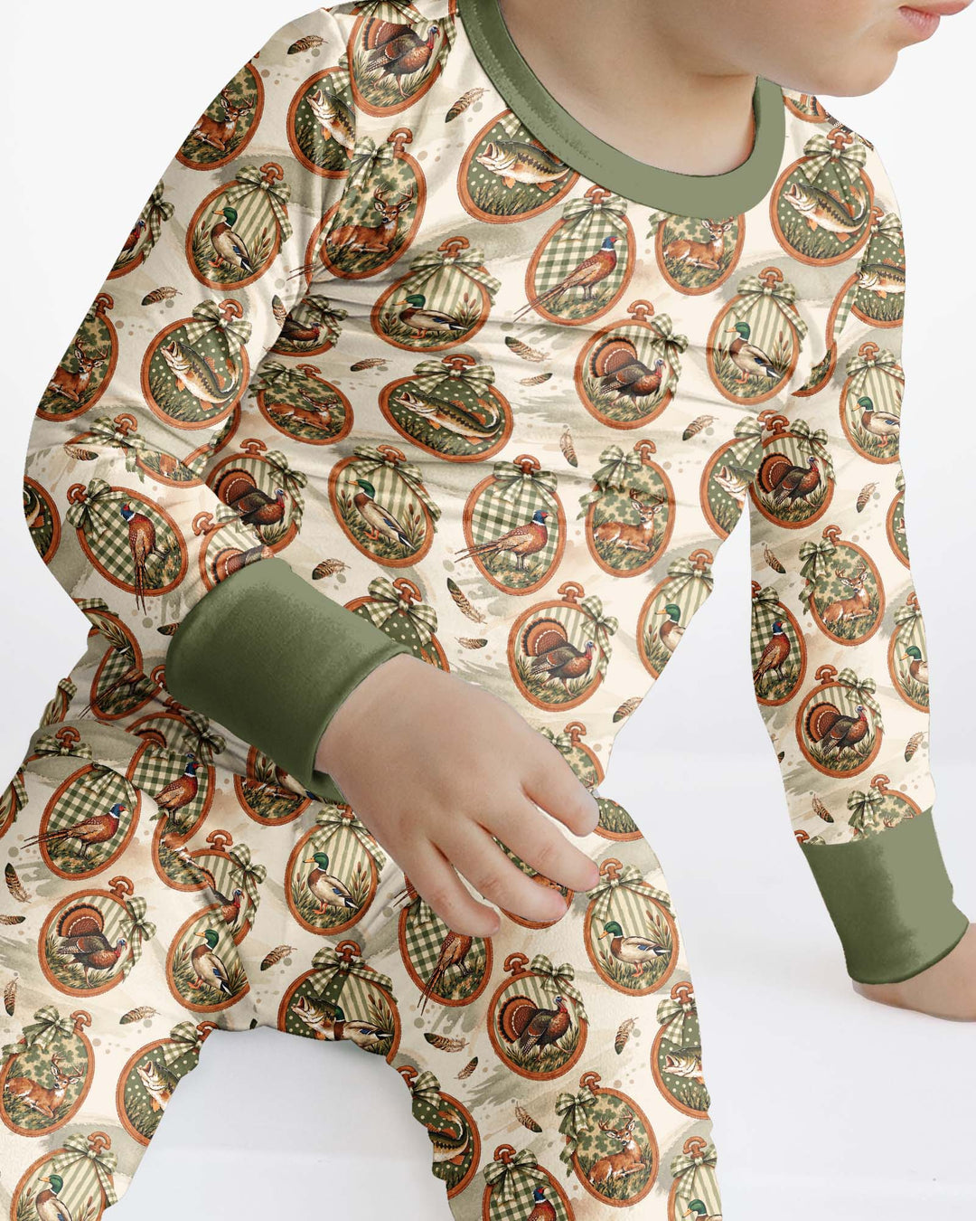 It's Hunting Season Vintage Bamboo Two Piece Long Sleeve Pajama Set