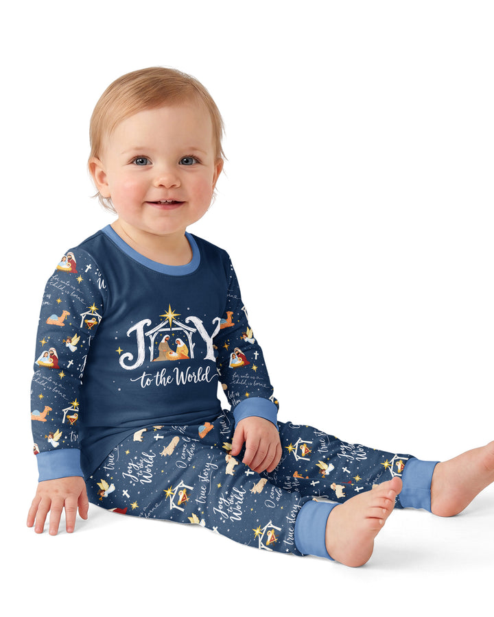 Joy To The World Bamboo Two Piece Long Sleeve Pajama Set