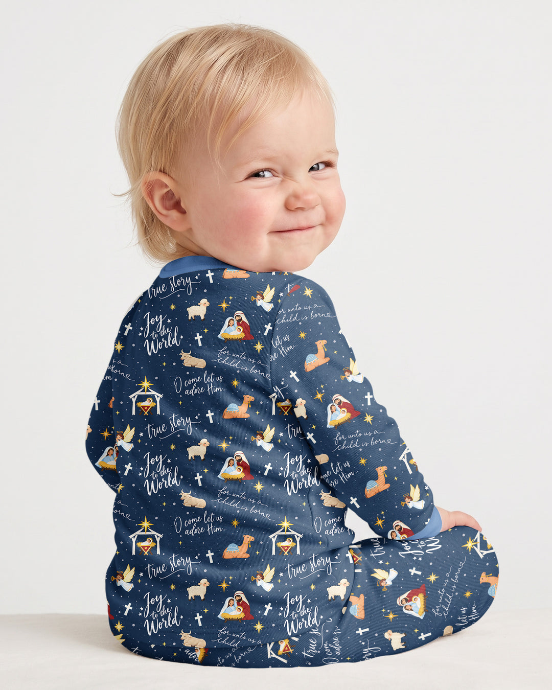 Joy To The World Bamboo Two Piece Long Sleeve Pajama Set