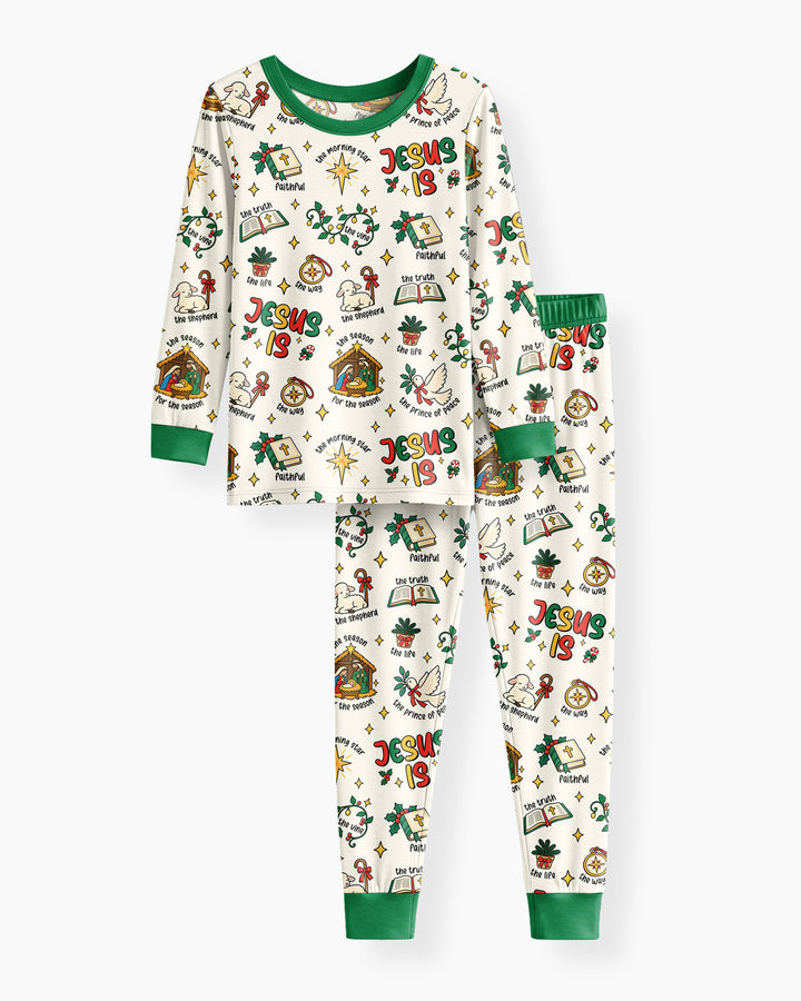 Names of Jesus Bamboo Two Piece Long Sleeve Pajama Set
