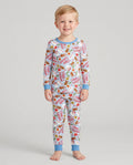 Santas, Milk and Cookies Bamboo Two Piece Long Sleeve Pajama Set