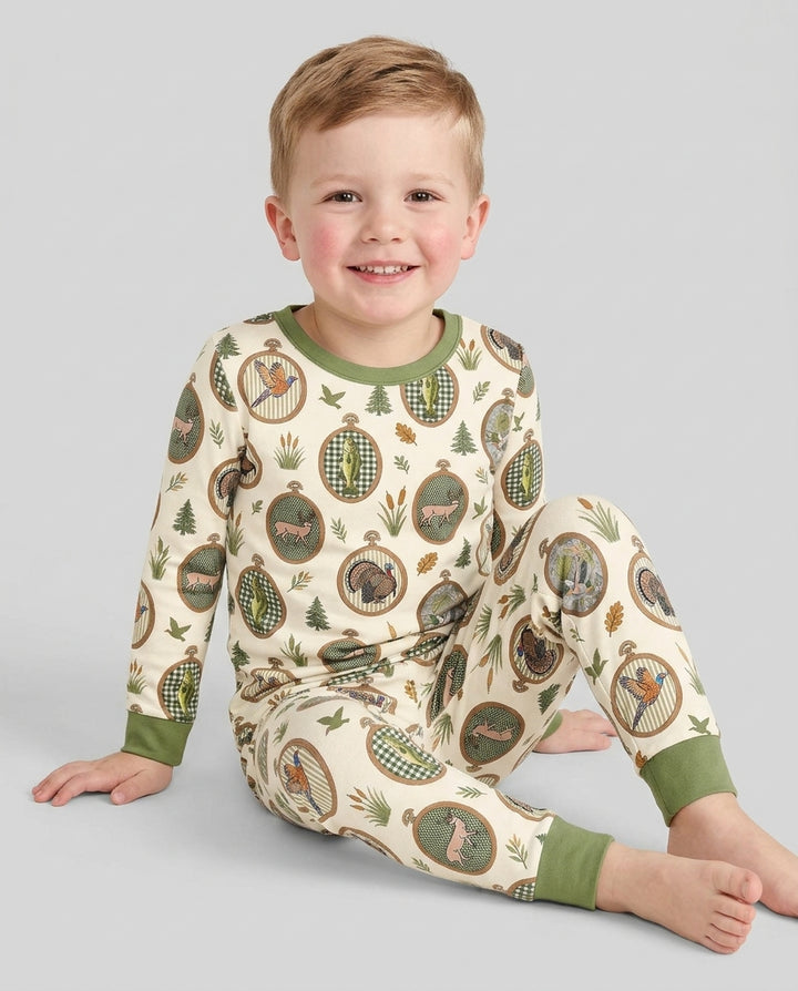 Hunting Season Bamboo Two Piece Long Sleeve Pajama Set