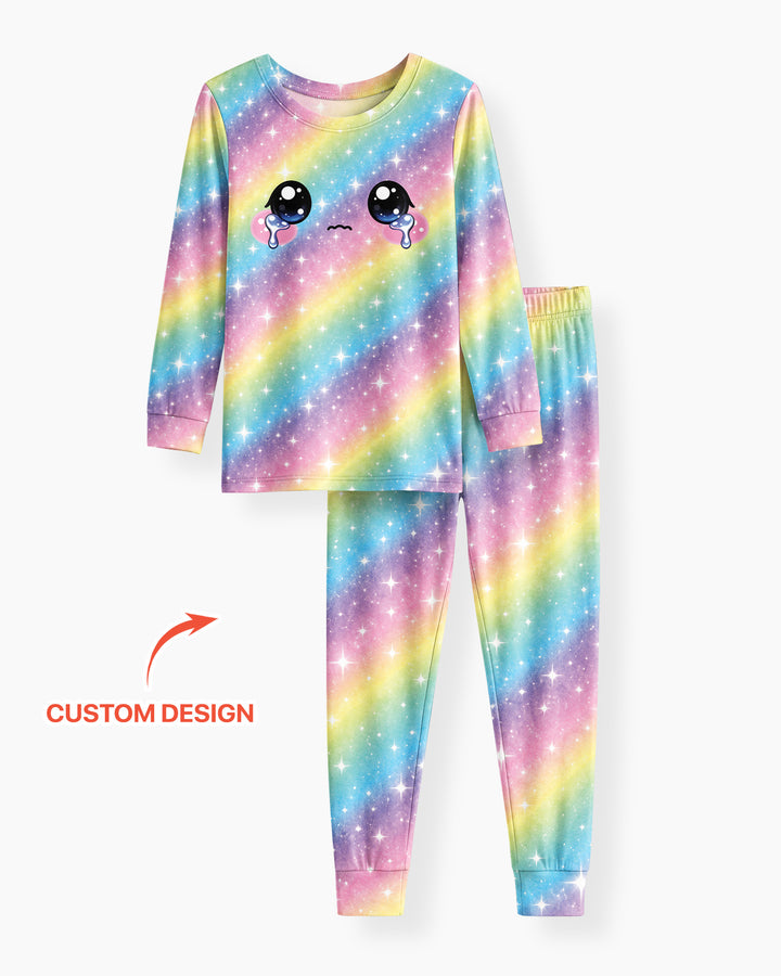 Matching Squishy Dumplings Costume Bamboo Two Piece Long Sleeve Pajama Set