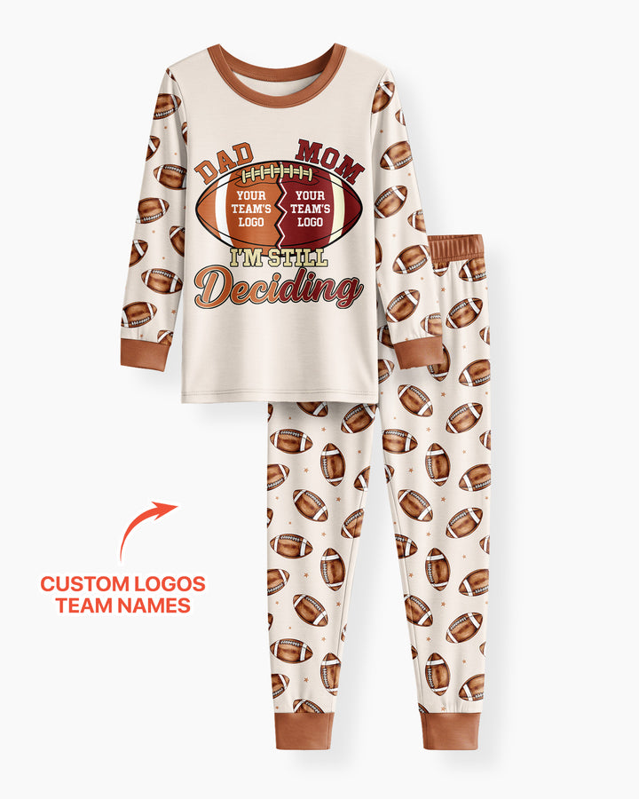 I'm Still Deciding House Divided - Upload Two Team Logo Bamboo Two Piece Long Sleeve Pajama Set