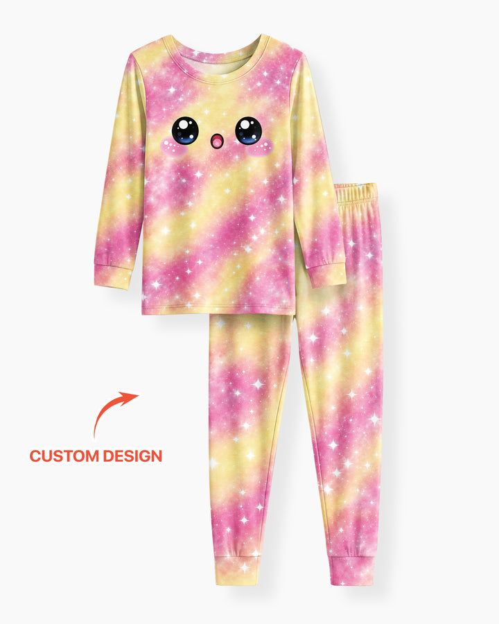 Matching Squishy Dumplings Costume Bamboo Two Piece Long Sleeve Pajama Set