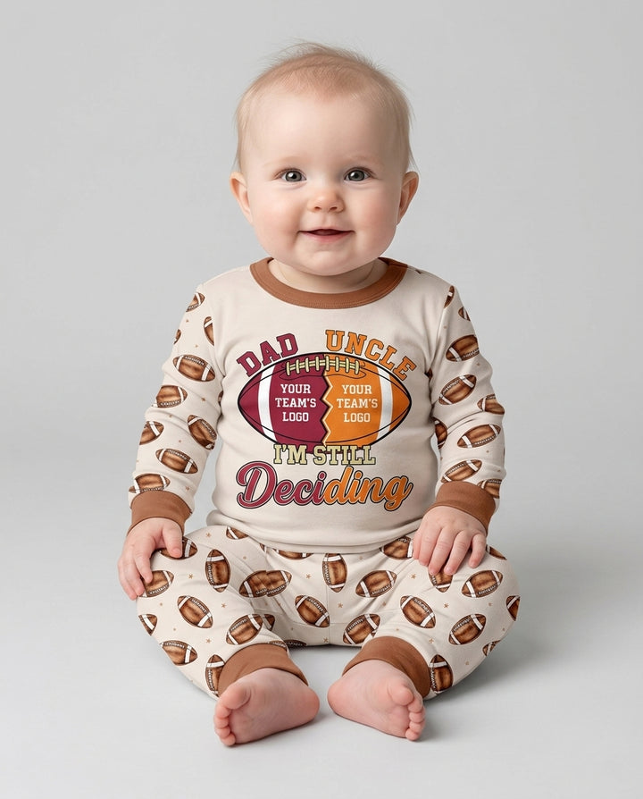 I'm Still Deciding House Divided - Upload Two Team Logo Bamboo Two Piece Long Sleeve Pajama Set