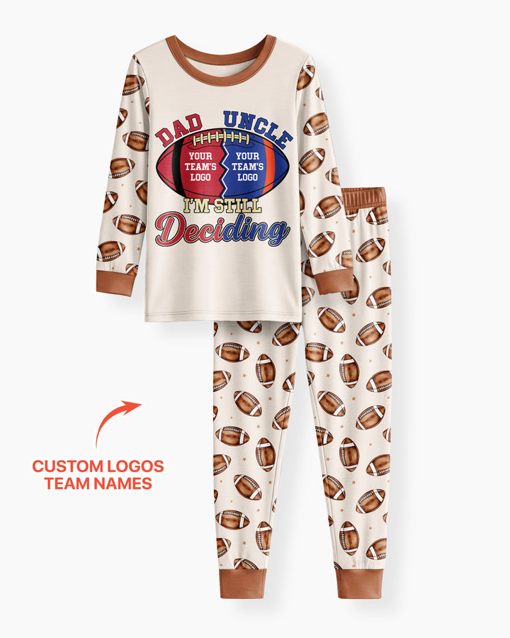 I'm Still Deciding House Divided - Upload Two Team Logo Bamboo Two Piece Long Sleeve Pajama Set
