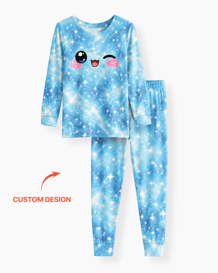 Matching Squishy Dumplings Costume Bamboo Two Piece Long Sleeve Pajama Set