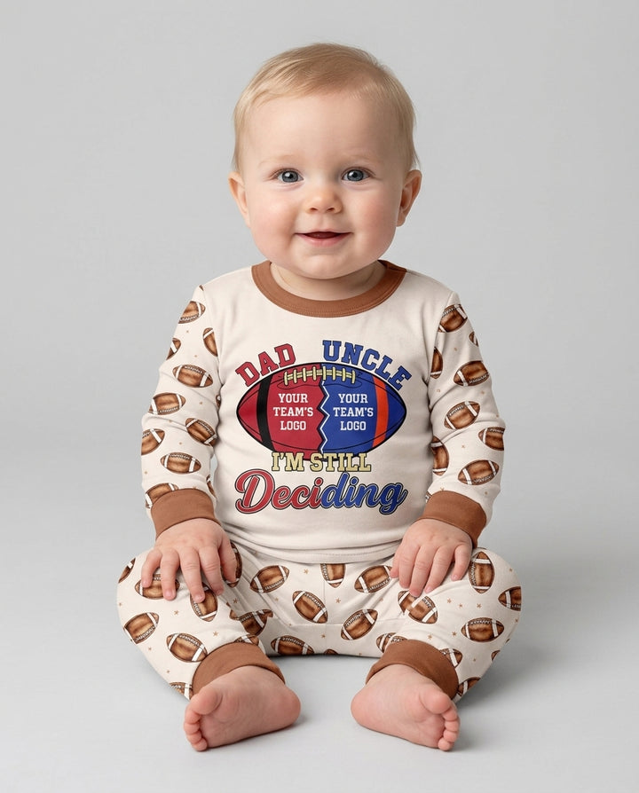 I'm Still Deciding House Divided - Upload Two Team Logo Bamboo Two Piece Long Sleeve Pajama Set