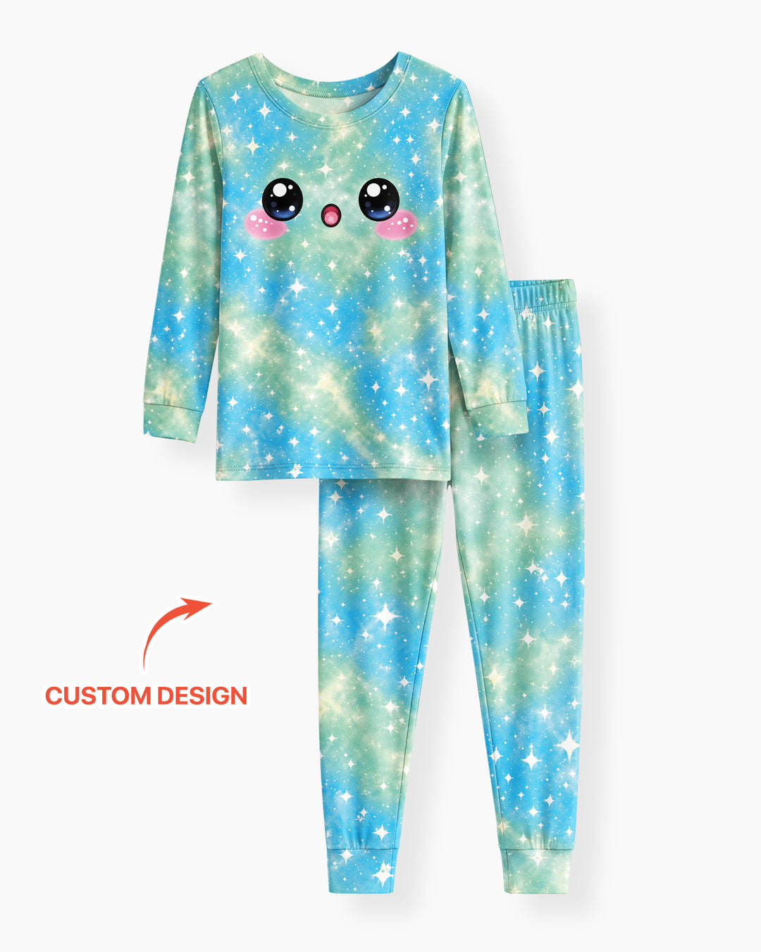 Matching Squishy Dumplings Costume Bamboo Two Piece Long Sleeve Pajama Set