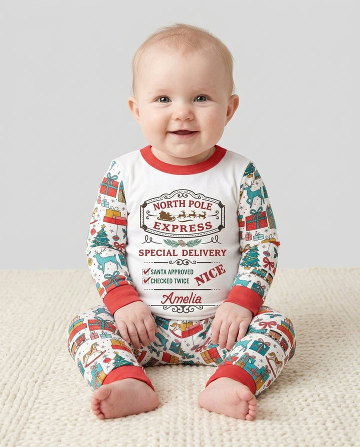 Santa’s Special Delivery Bamboo Two Piece Long Sleeve Pajama Set