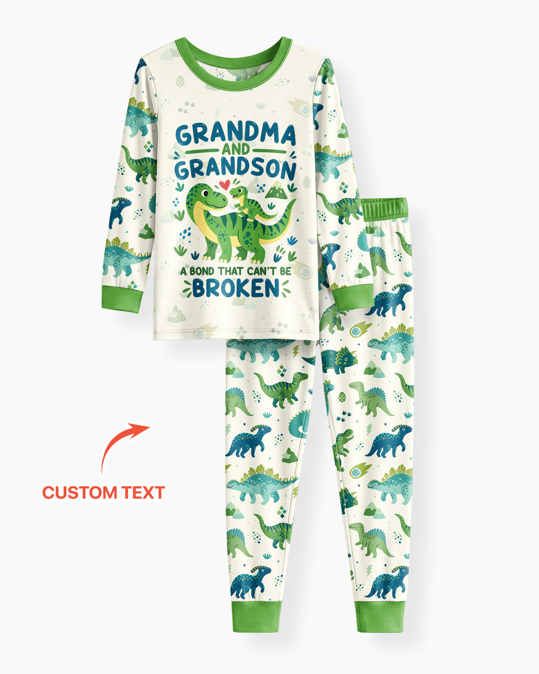Personalized A Bond That Can't Be Broken Bamboo Two Piece Long Sleeve Pajama Set