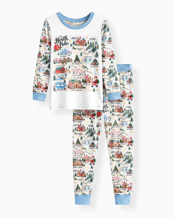 The North Pole Bamboo Two Piece Long Sleeve Pajama Set