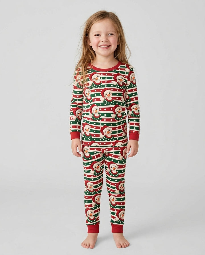 Santa Duck Bamboo Two Piece Long Sleeve Pajama Set