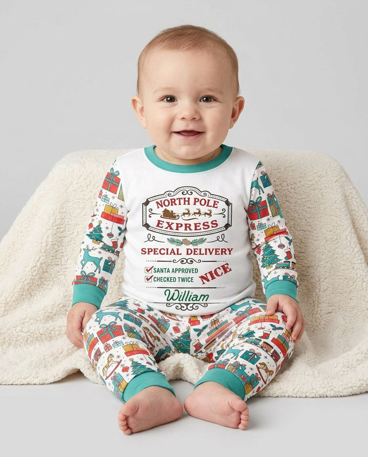 Santa’s Special Delivery Bamboo Two Piece Long Sleeve Pajama Set
