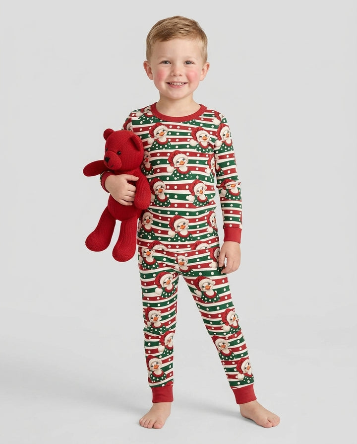 Santa Duck Bamboo Two Piece Long Sleeve Pajama Set