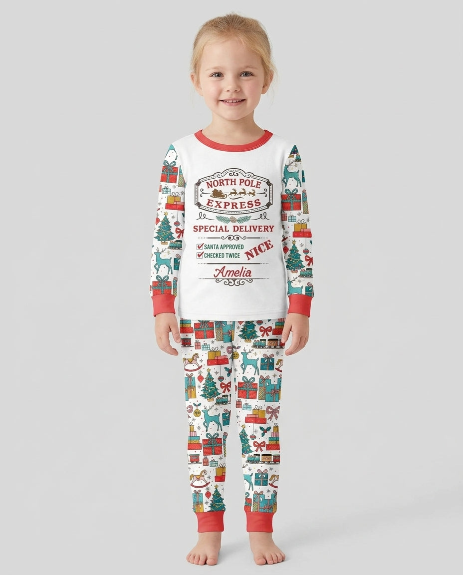 Santa’s Special Delivery Bamboo Two Piece Long Sleeve Pajama Set